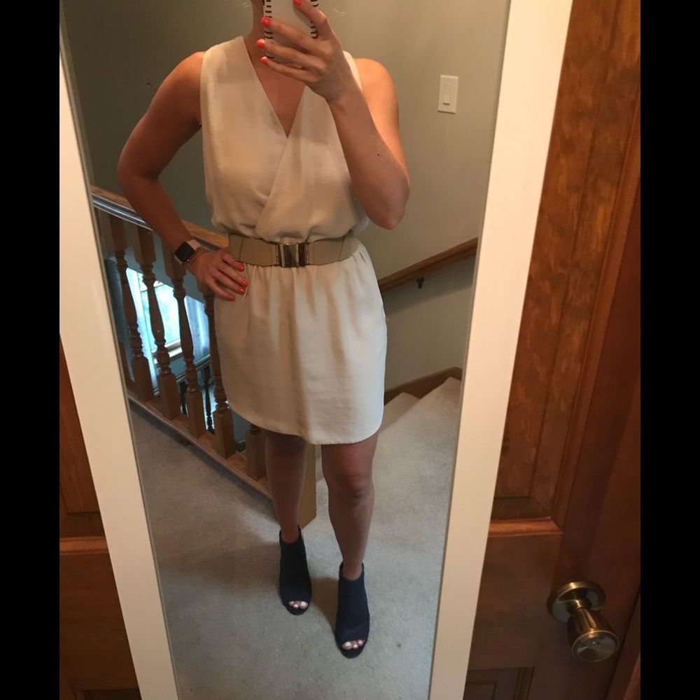 Ivory belt with gold face plate